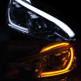 LED Scheinwerfer Set Chrom für Peugeot 208 2012–2015 mit Tagfahrlicht LED Blinker - CR Tuning