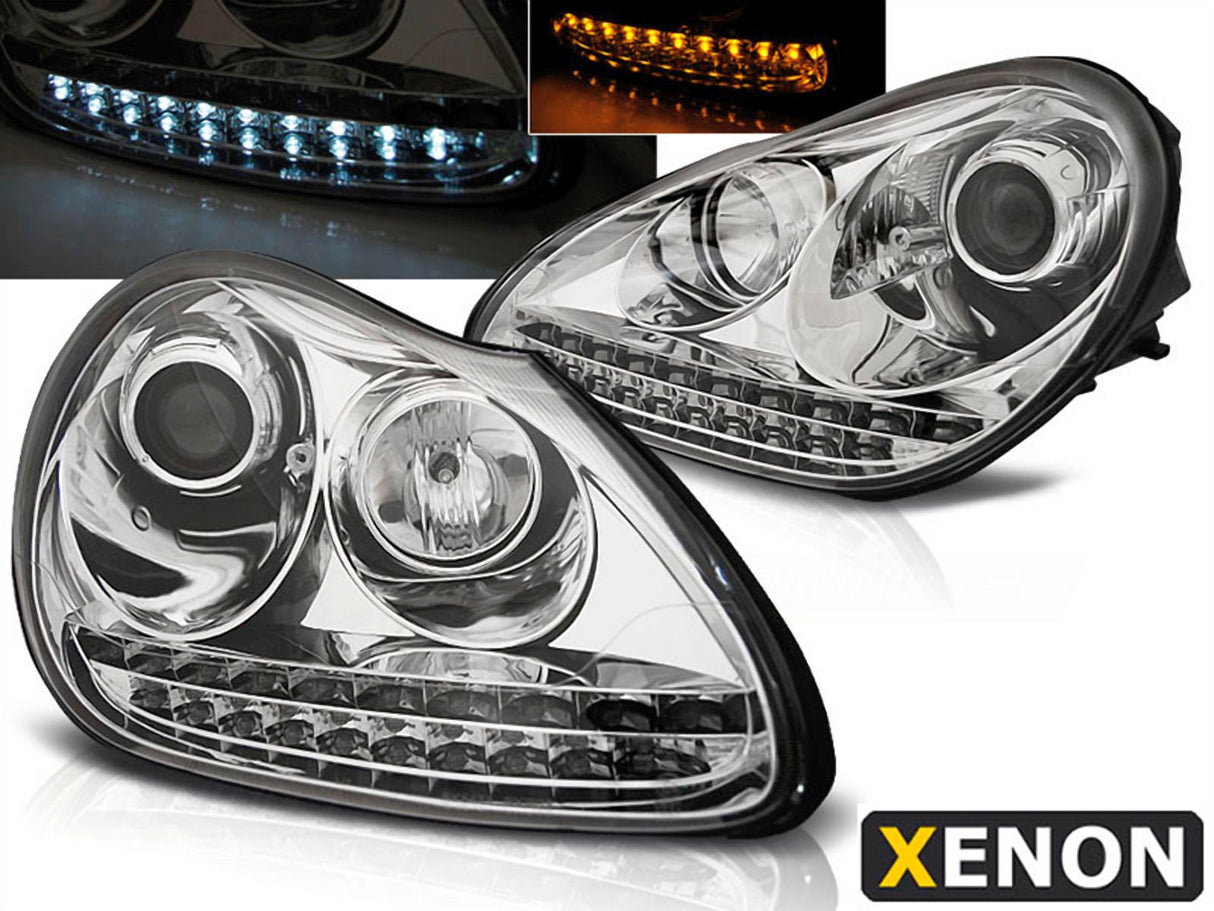 Für Porsche Cayenne 9PA Xenon Scheinwerfer Led Blinker chrom 2002-2006