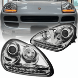Bi Xenon Scheinwerfer Chrom Porsche Cayenne 2002-2006 mit LED Blinker