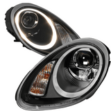 Xenon Scheinwerfer Set Schwarz für Porsche Boxster 987 2005–2008 & Cayman 987c 2005–2008 mit LED Standlicht