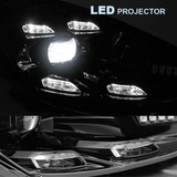 Voll LED Scheinwerfer Set Schwarz für Porsche Cayenne 2010–2015 mit Tagfahrlicht + Kurvenlicht