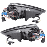 Voll LED Scheinwerfer Set Schwarz für Porsche Cayenne 2010–2015 mit Tagfahrlicht + Kurvenlicht