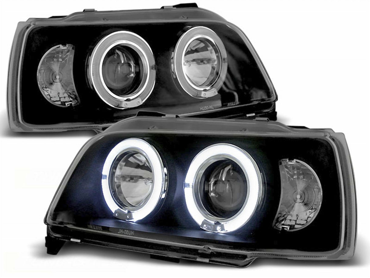 Angel Eyes Scheinwerfer Set in schwarz für Renault Clio 06.1990-1995