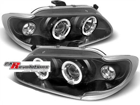 Angel Eyes Scheinwerfer Set schwarz für Renault Megane Scenic 96-99, CR-Tuning