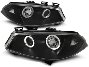LED Angel Eyes Scheinwerfer schwarz Renault Megane II 11.2002-12.2005 Tuning Zubehör