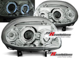 Angel Eyes Scheinwerfer Set in chrom für Renault Clio II 09.98-05.01