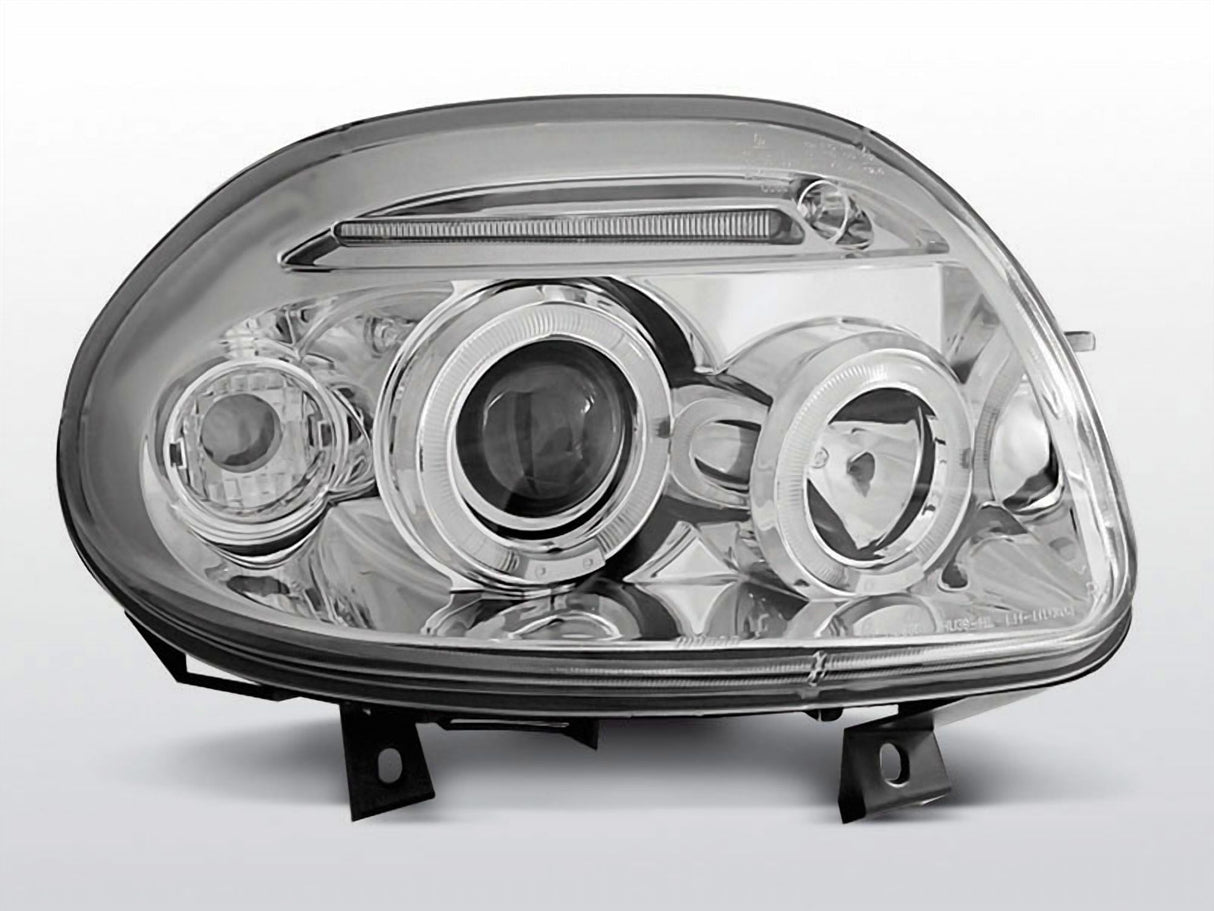 Angel Eyes Scheinwerfer Set in chrom für Renault Clio II 09.98-05.01