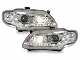 Led Scheinwerfer Set in chrom für Renault Laguna Peugeot 206 96-02.99