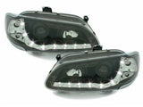 Led Scheinwerfer Set in schwarz für Renault Megane 96-02.99