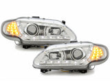 Led Scheinwerfer Set in schwarz für Renault Laguna Peugeot 206 96-02.99