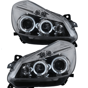Angel Eyes Scheinwerfer Set für Renault Clio 3 2005-2009 chrom mit Ringen