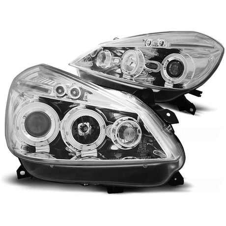 LED Scheinwerfer für Opel Astra H GTC mit Ringen, Tuning Scheinwerfer, Klarglas