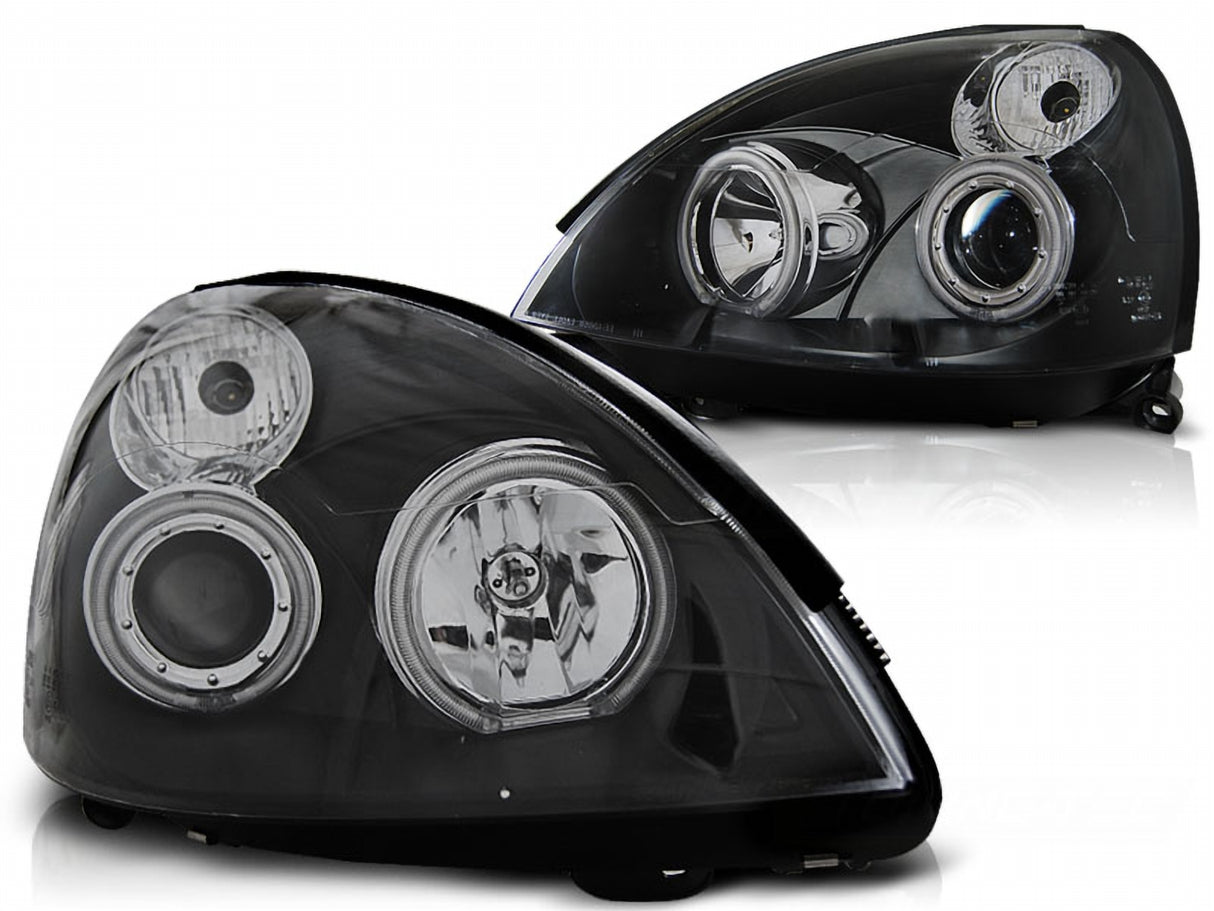 Angel Eyes Scheinwerfer Set CCFL schwarz für Renault Clio II 06.2001-09.2005