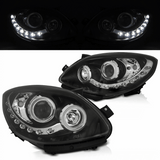 Scheinwerfer Set Schwarz für Renault Twingo 2007–2011 mit LED Standlicht