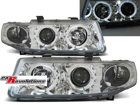 Angel Eyes Scheinwerfer Set in chrom für Seat Leon Toledo 04.1999-08.2004 - CR Tuning