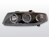 LED Angel Eyes Scheinwerfer in schwarz für Seat Leon 1M Toledo 99-2004