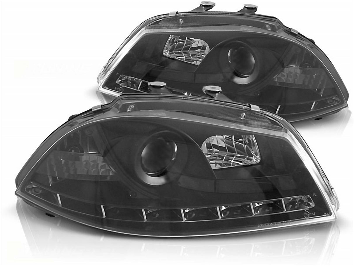 Led Scheinwerfer Set in schwarz für Seat Ibiza 6L 04.02-2008