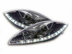 LED Scheinwerfer Set chrom für Seat Leon 2005-2009 mit integrierten LEDs