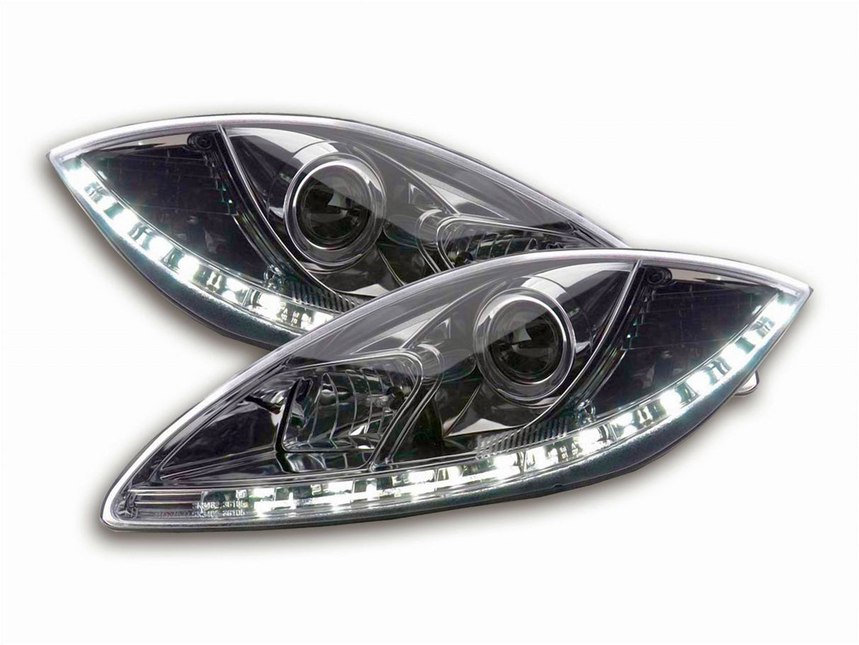 LED Scheinwerfer Set für Seat Leon 2005-2009 in chrom