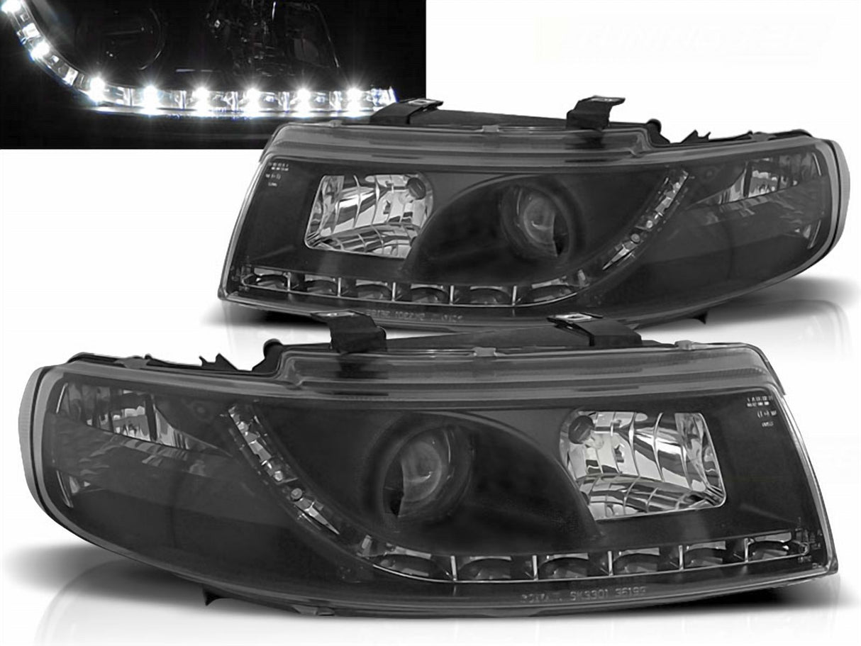 Led Scheinwerfer Set in schwarz für Seat Leon 1M 04.1999-08.2004