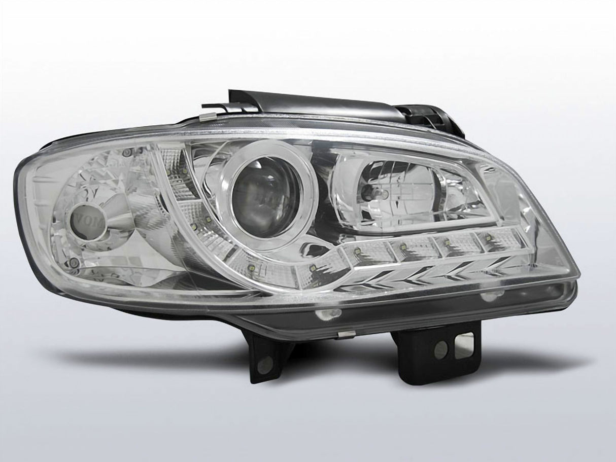 Led Scheinwerfer Set in chrom für Seat Ibiza Cordoba 09.1999-03.2002