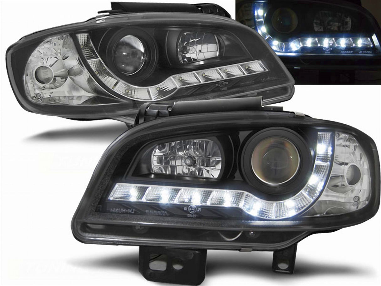 Led Scheinwerfer Set in schwarz für Seat Ibiza/Cordoba 09.191999-03.2002
