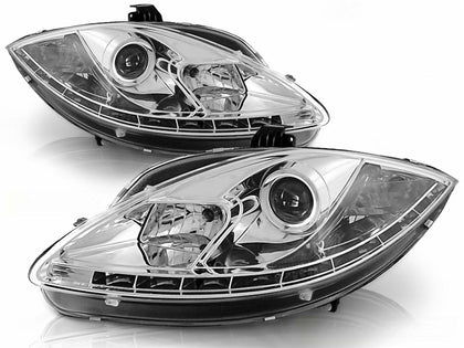 Led Tagfahrlicht Scheinwerfer in chrom für Seat Leon 1P 2009-2012