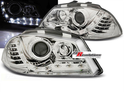 Led Scheinwerfer in chrom LED Blinker für Seat Ibiza 6L 04.2002-2008