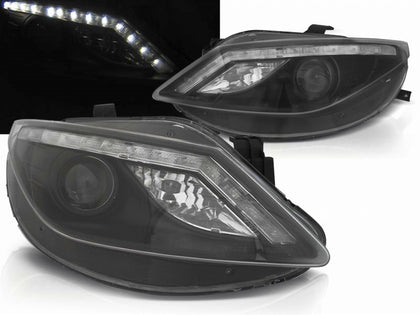 LED Scheinwerfer Set in schwarz für Seat Ibiza 6J 06.2008-2012