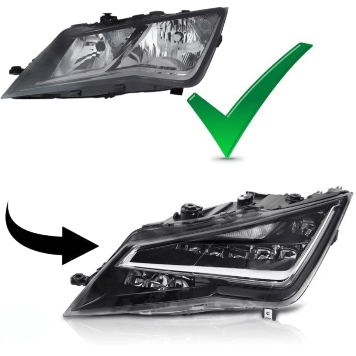 Voll LED Scheinwerfer Set für Seat Ibiza 5F 2012-2016 Tagfahrlicht