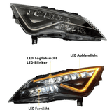 Voll LED Scheinwerfer Set für Seat Leon 5F 2012-2020 schwarz