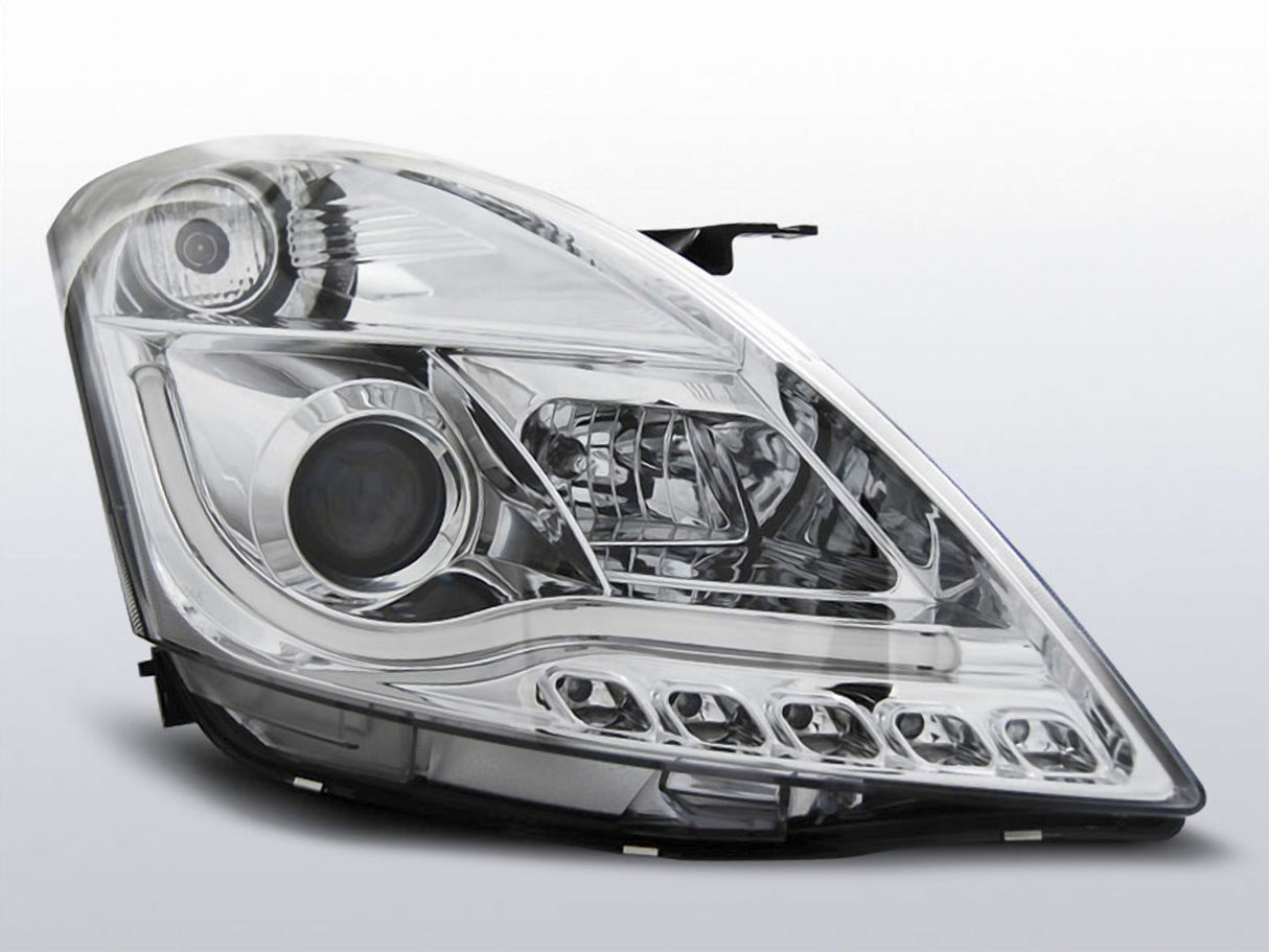 Light Tube Scheinwerfer Set chrom für Suzuki Swift V 2010-2016