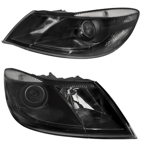 Schwarze Scheinwerfer Set Skoda Octavia 2 1Z Facelift 2009-2012 LED Tuning