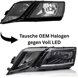 Voll LED Scheinwerfer Set für Skoda Octavia 5E FL 11/2016-2020 mit Tagfahrlicht