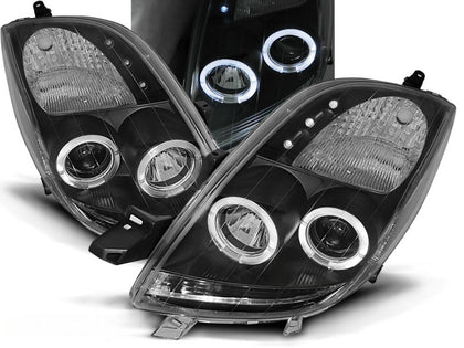 Angel Eyes Scheinwerfer Set für Toyota Yaris XP9 2006-12.2008 in schwarz