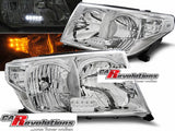 Für Toyota Land Cruiser FJ200 07-12 Led Scheinwerfer mit LED Blinker in chrom