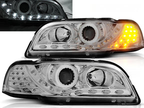 Led Scheinwerfer Set in chrom für Volvo S/V40 02.96-04.2000 - CR Tuning