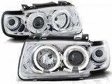 LED Angel Eyes Scheinwerfer für VW Polo 6N chrom  1995-1998