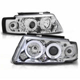 Angel Eyes Led Scheinwerfer für VW Passat 3B B5 chrom 1996-08.2000