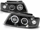 Angel Eyes Scheinwerfer Set in schwarz für VW Passat B5 3B 1996-08.2000