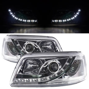 Led Scheinwerfer Set chrom für VW T5 Bus Transporter Multivan Setpreis 2003-2009 - CR Tuning