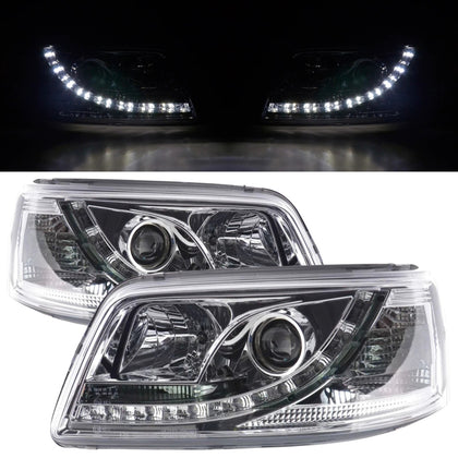 Led Scheinwerfer Set chrom für VW T5 Bus Transporter Multivan Setpreis 2003-2009