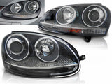 Scheinwerfer Set für VW Golf 5 V 2003-2007 schwarz silber Halogen