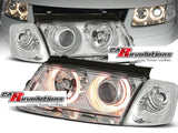 Angel Eyes Scheinwerfer Set in chrom für VW Passat B5 3B 11.1996-08.2000