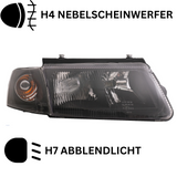Scheinwerfer Set inkl Nebellicht schwarz für VW Passat B5 3B 11.1996-08.2000