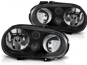Scheinwerfer Set schwarz H7 H3 Nebelscheinwerfer 09.1997-09.2003 für VW Golf 4