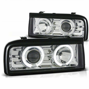 Chrom LED Angel Eyes Scheinwerfer Set VW Corrado 53i 1988-1995 Tuning