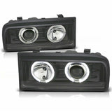LED Angel Eyes Scheinwerfer Set in schwarz für VW Corrado 88-1995