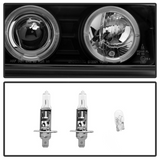 LED Angel Eyes Scheinwerfer Set in schwarz für VW Corrado 53i 1988-1995