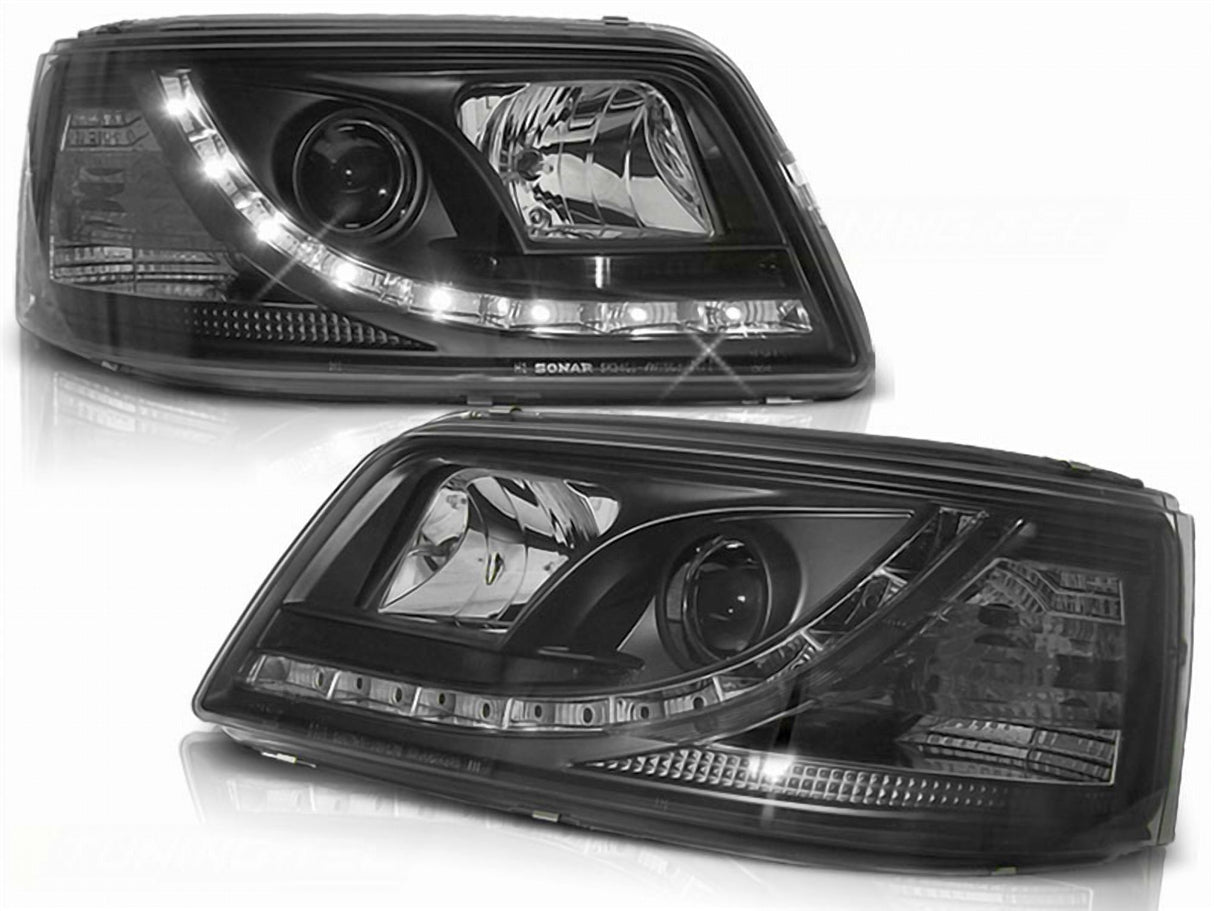 Led Scheinwerfer Set in schwarz Für VW T5 04.2003-08.2009 Bus Multivan